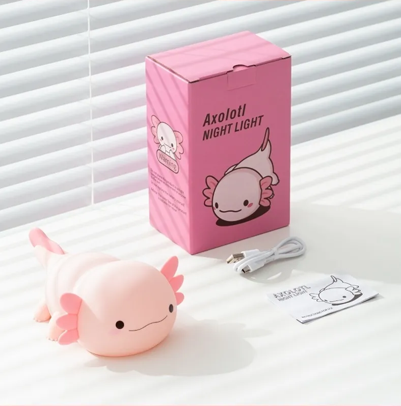 Cute Axolotl Night Lamp