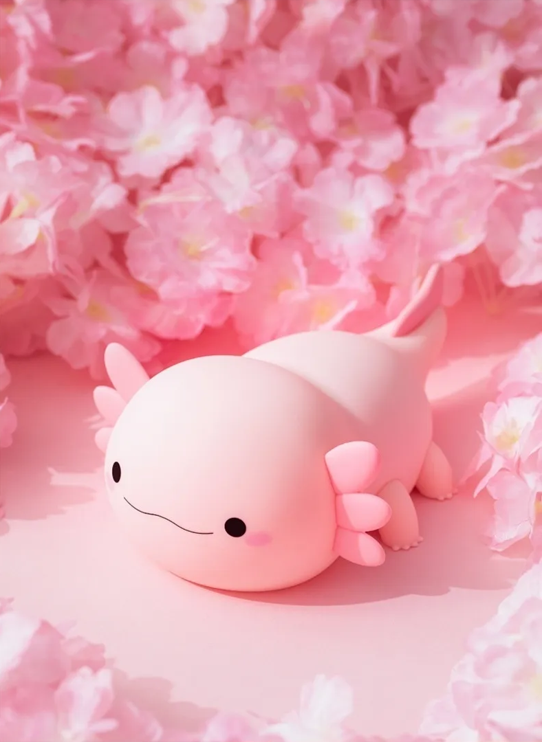 Cute Axolotl Night Lamp