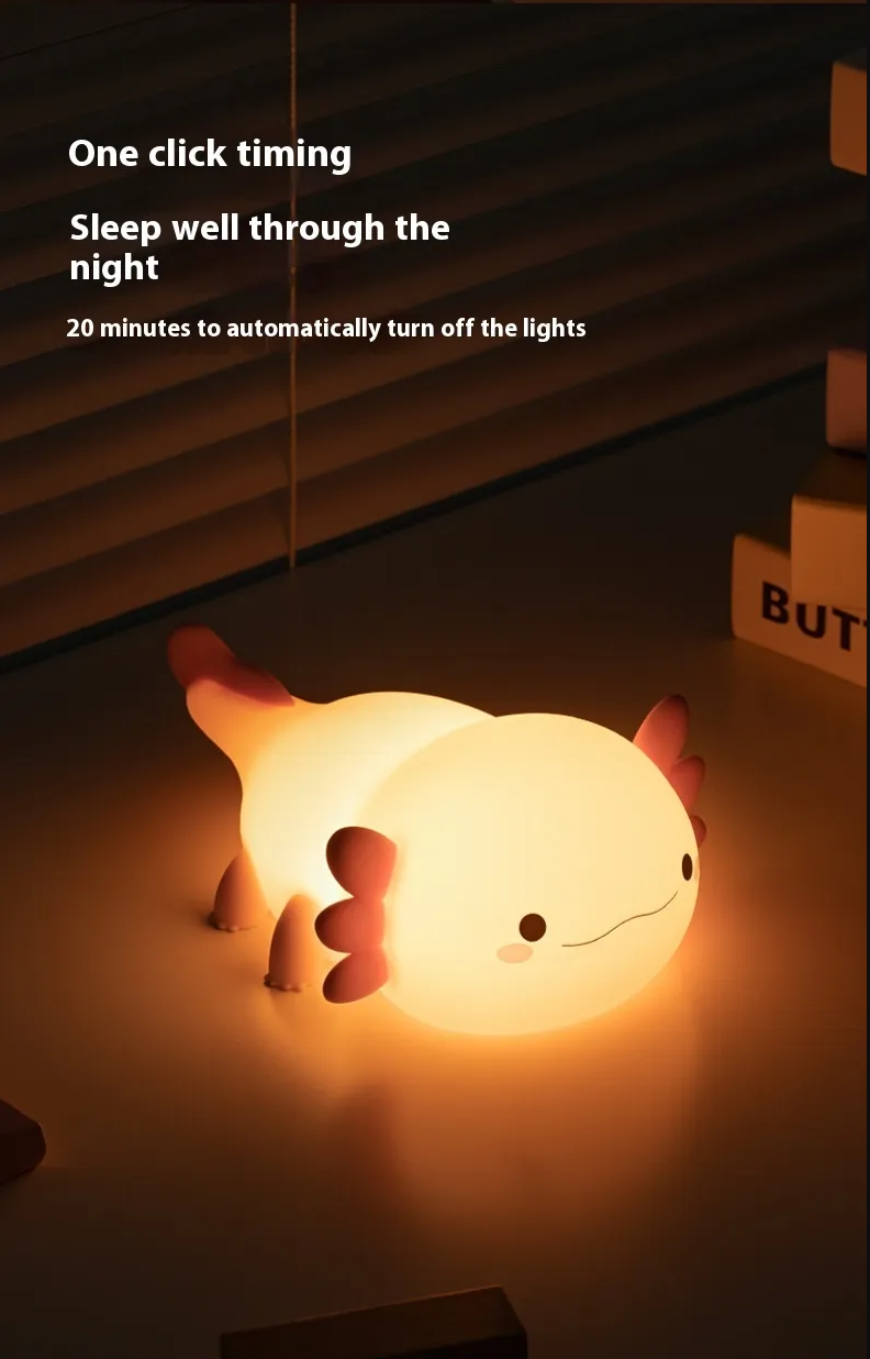 Cute Axolotl Night Lamp