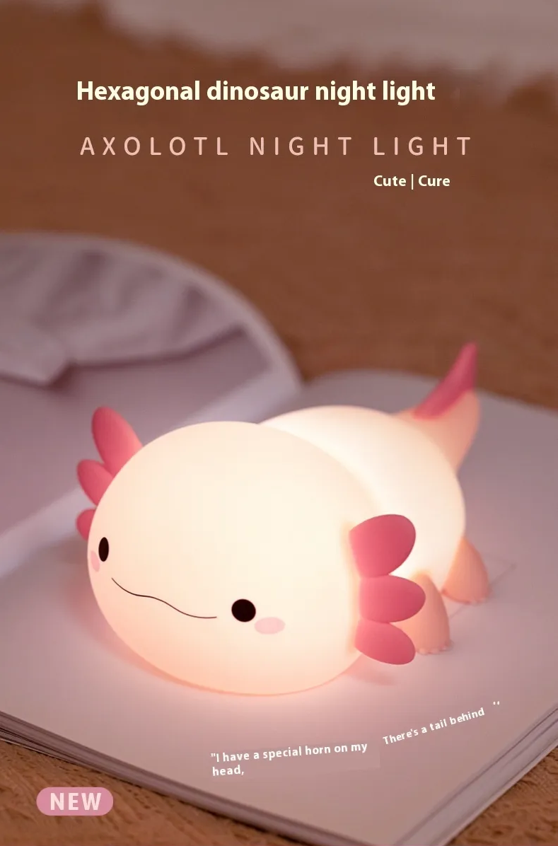 Cute Axolotl Night Lamp
